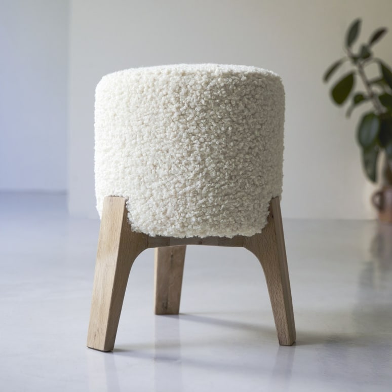 Drum - Sitzhocker M Himalaya aus massiver Eiche