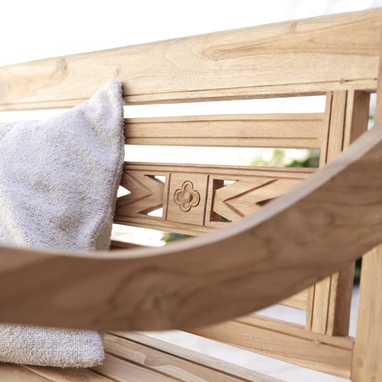 Marceau - Gartenbank aus massivem Teakholz