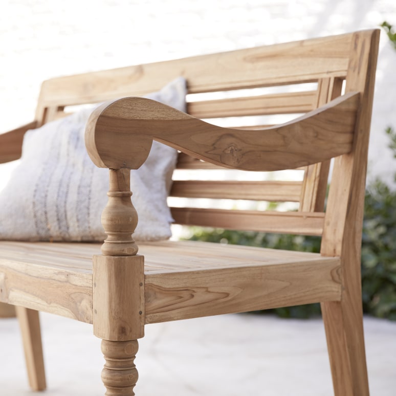 Marceau - Banco de jardín de teca maciza