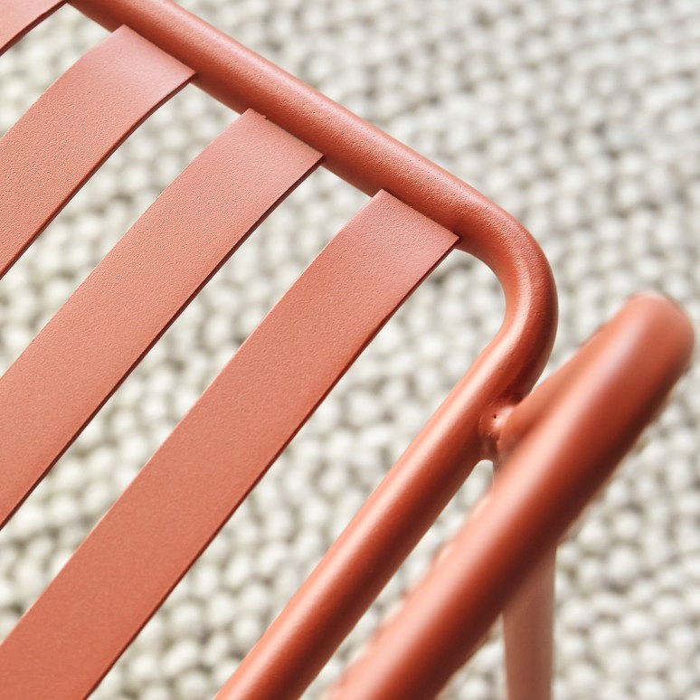 Gaby - Oranje metalen fauteuil