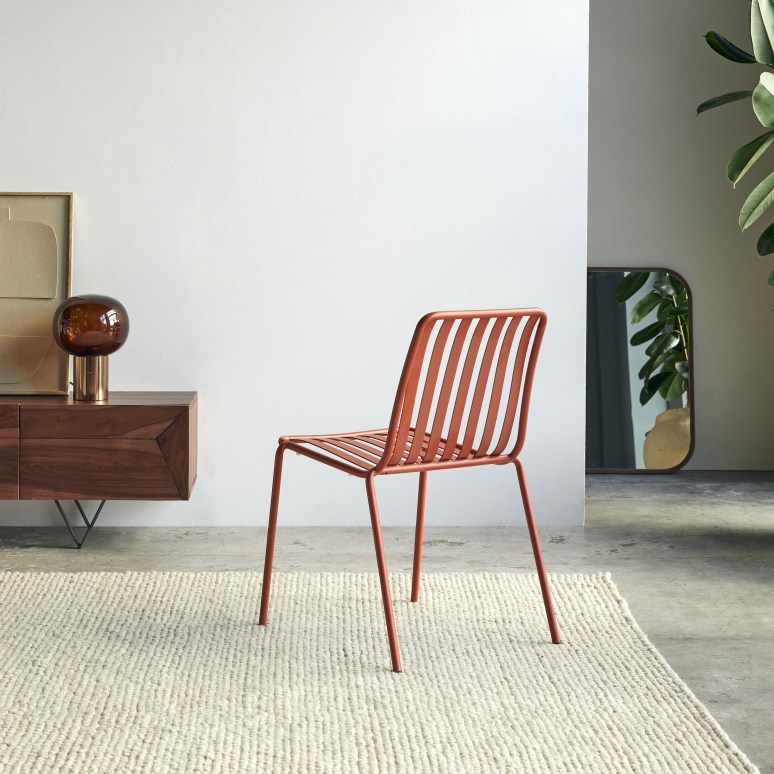 Gaby - Chaise en métal orange