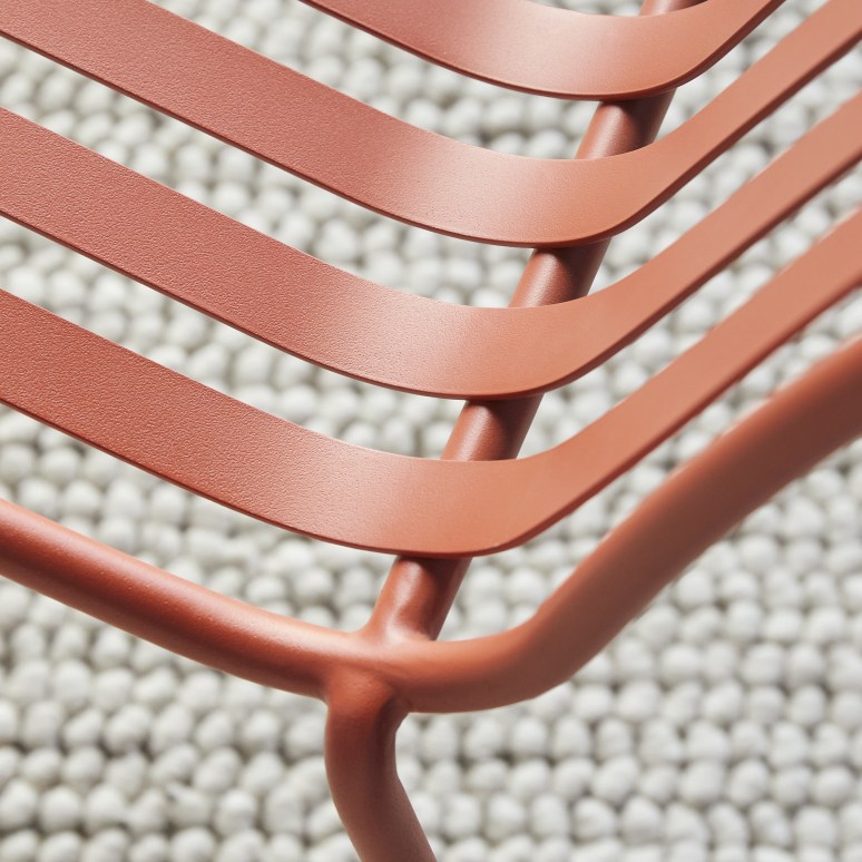 Gaby - Chaise en métal orange