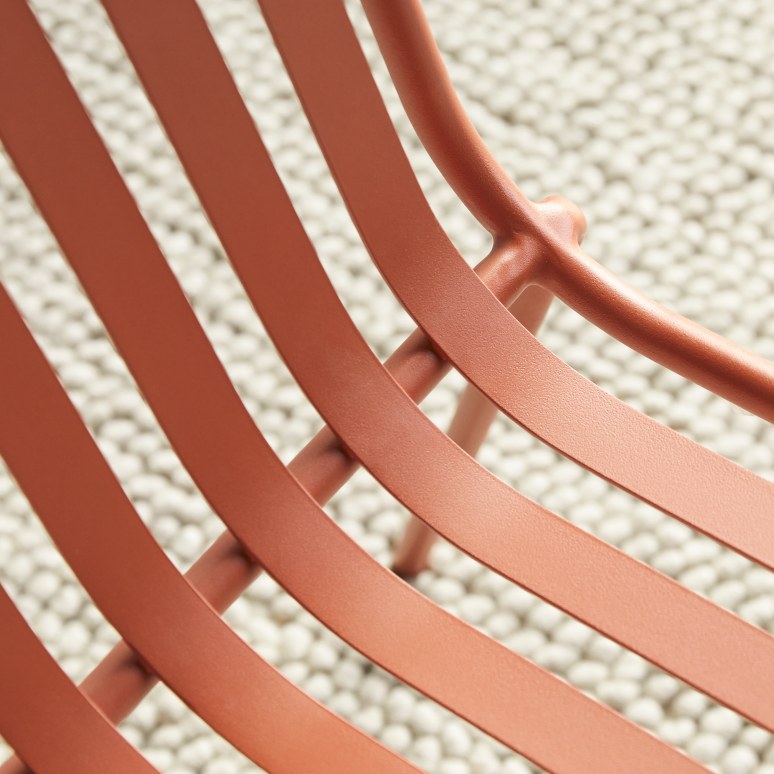 Gaby - Chaise en métal orange