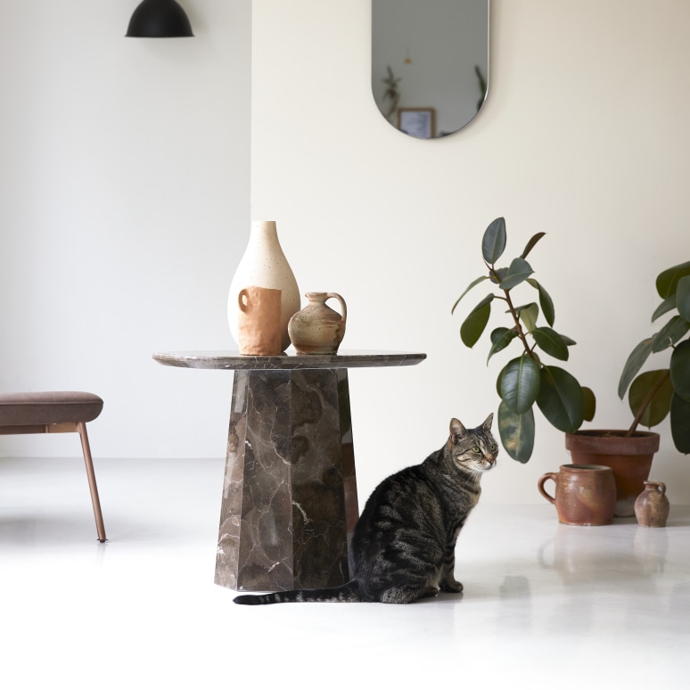 Keesog - Couchtisch aus Marmor brown