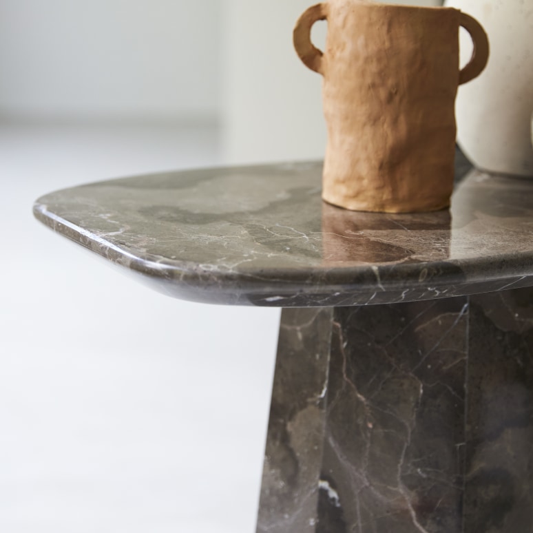 Keesog - Couchtisch aus Marmor brown