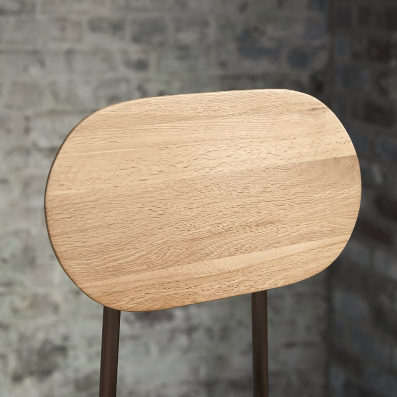 Yutapi - Barstuhl  Yutapi linen green aus massivem Eichenholz