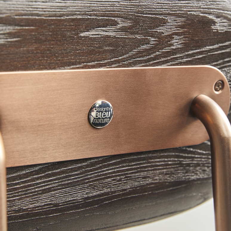 Yutapi - Chaise Mohawk choco en chêne massif