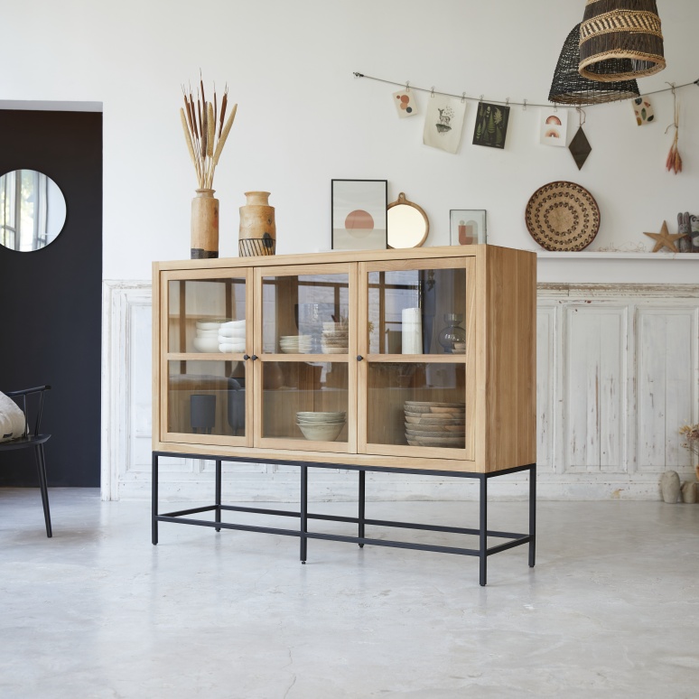 Babeth - Low solid teak dresser