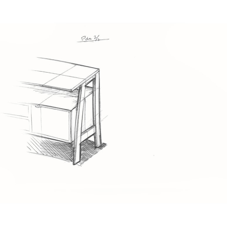 Pola - Buffet aus massivem Eichenholz 140 cm