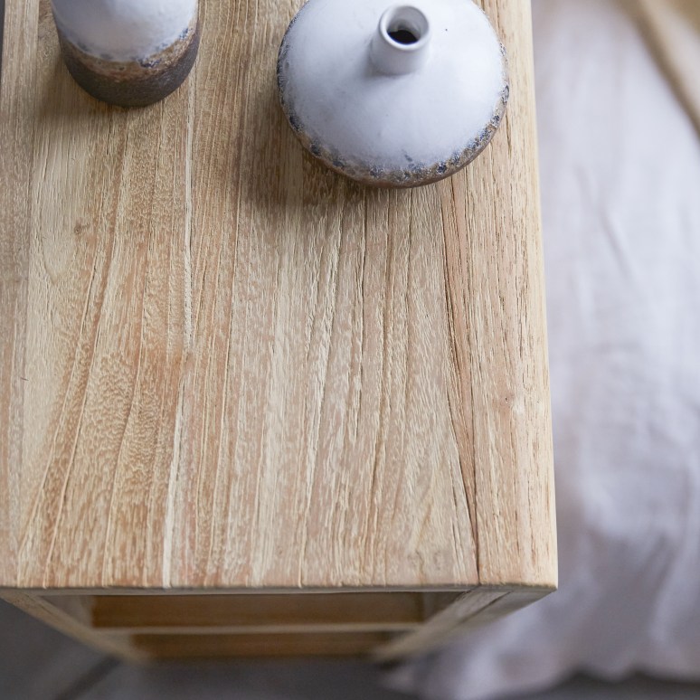 Bertie - Solid teak headboard with storage 165