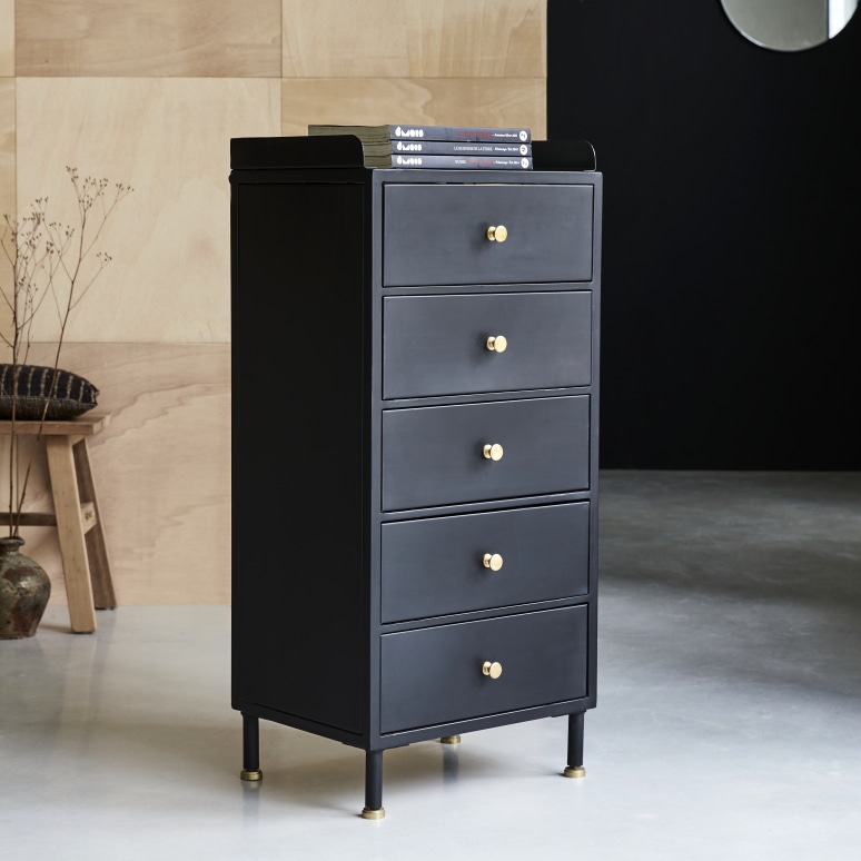 Anika - Metal chest of drawers