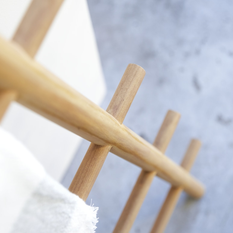 Carla - Solid teak towel rail