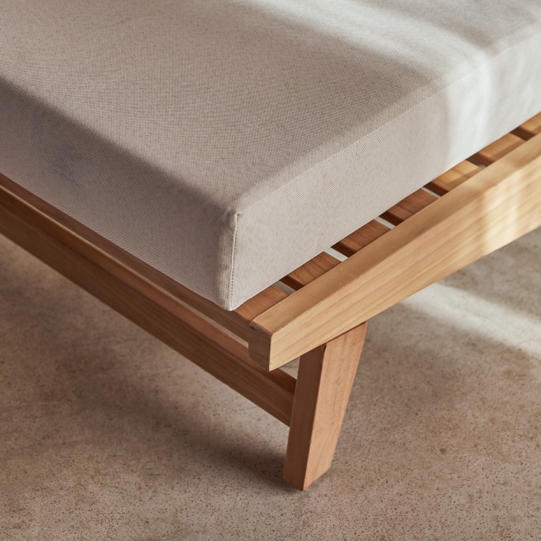 Olia - Solid teak garden armchair