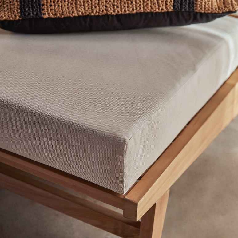 Olia - Solid teak garden armchair