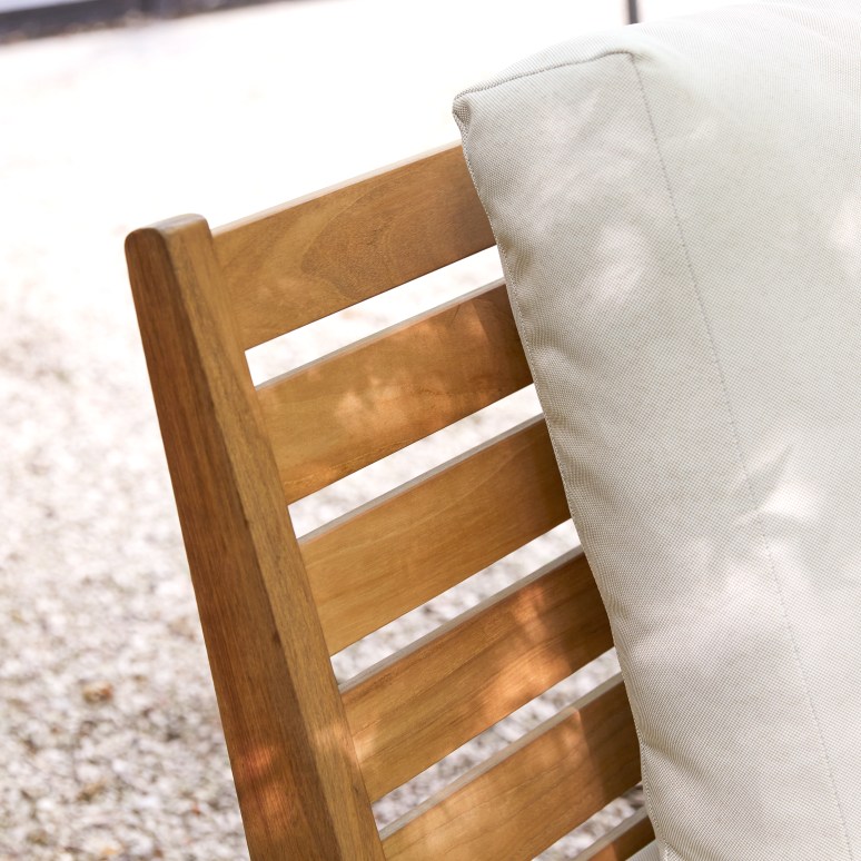 Olia - Sillón de jardín de teca maciza