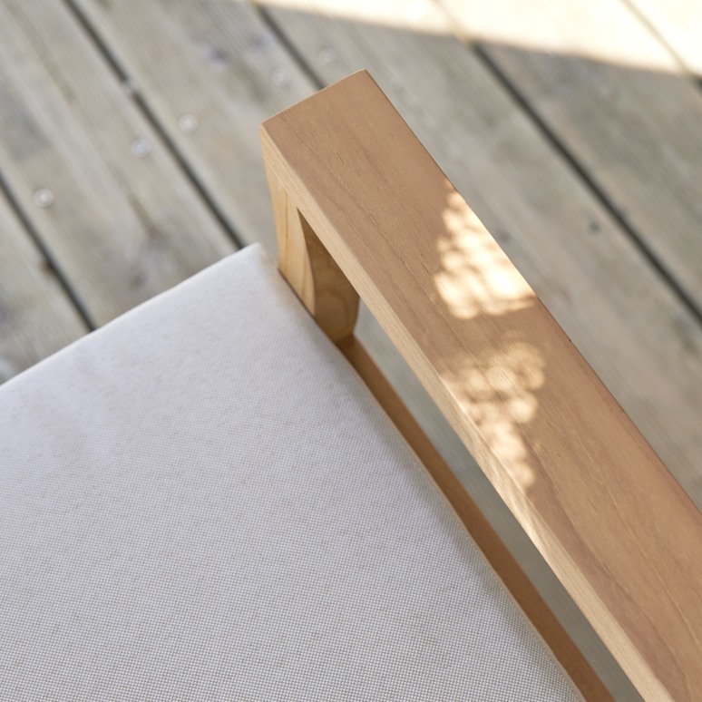 Leni - Rocking chair de jardin en teck massif