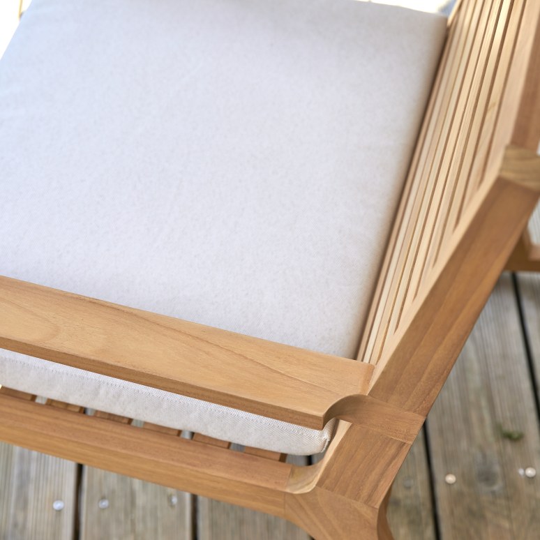 Leni - Rocking chair de jardin en teck massif