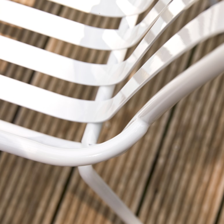 Gaby - White metal garden armchair