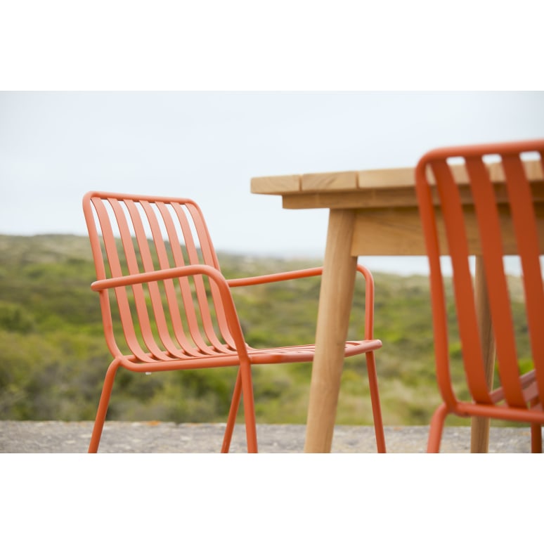 Gaby - Garten Lehnstuhl aus Metall orange