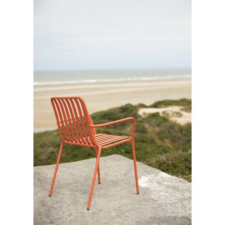 Gaby - Garten Lehnstuhl aus Metall orange