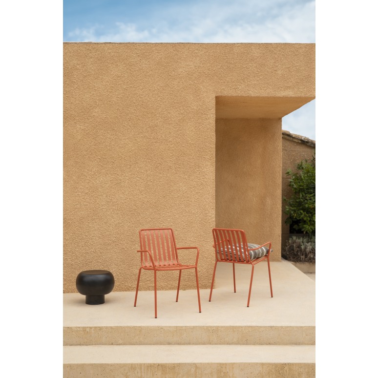 Gaby - Fauteuil de jardin en métal orange