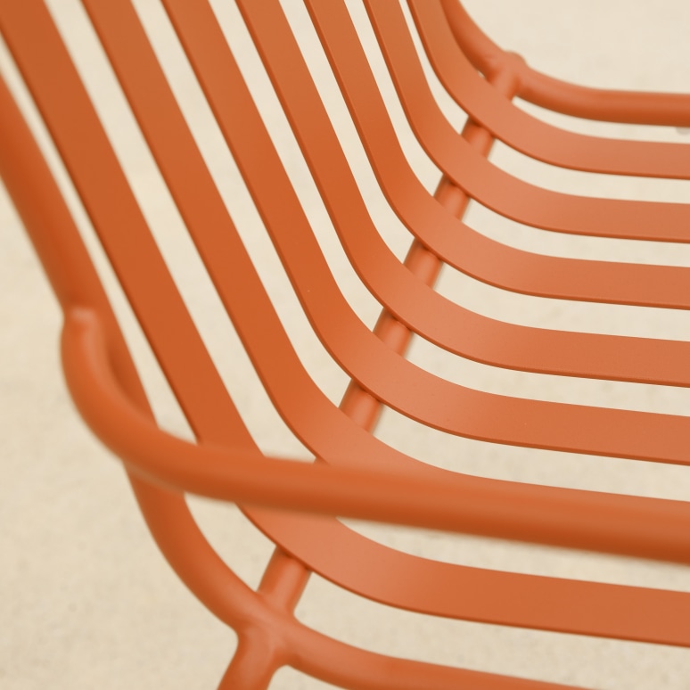 Gaby - Fauteuil de jardin en métal orange