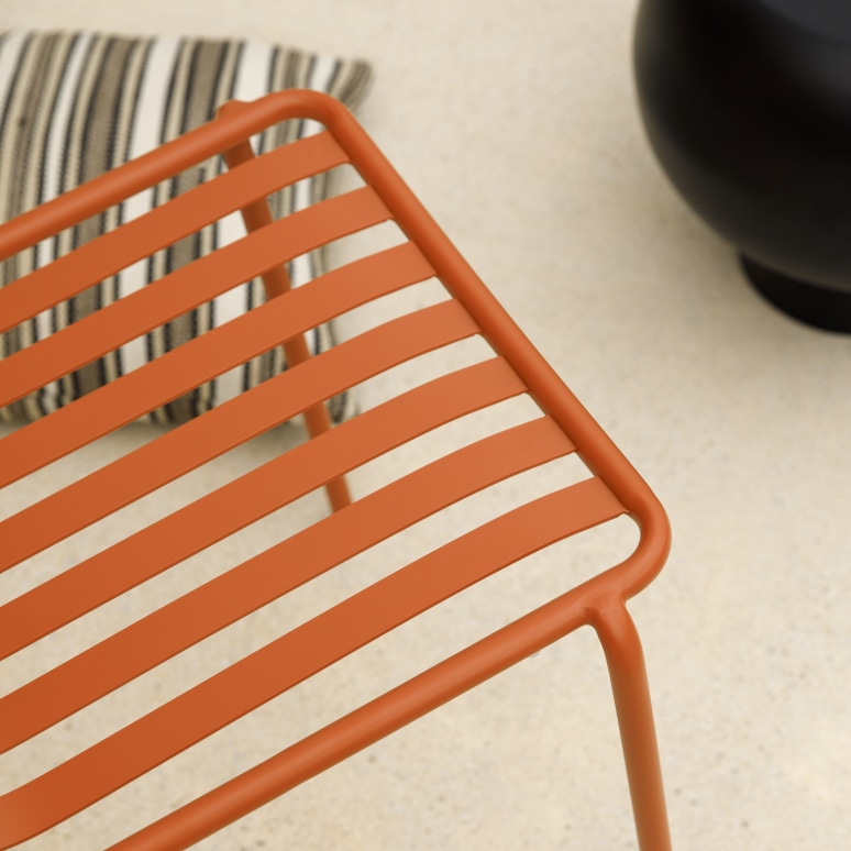 Gaby - Garten Lehnstuhl aus Metall orange