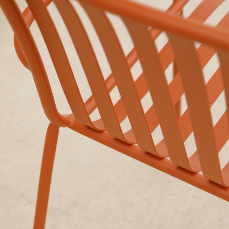 Gaby - Sillón de jardín de metal naranja