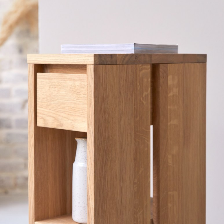 Eden - Bedside table in solid oak