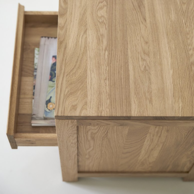 Eden - Solid oak desk with storage unit