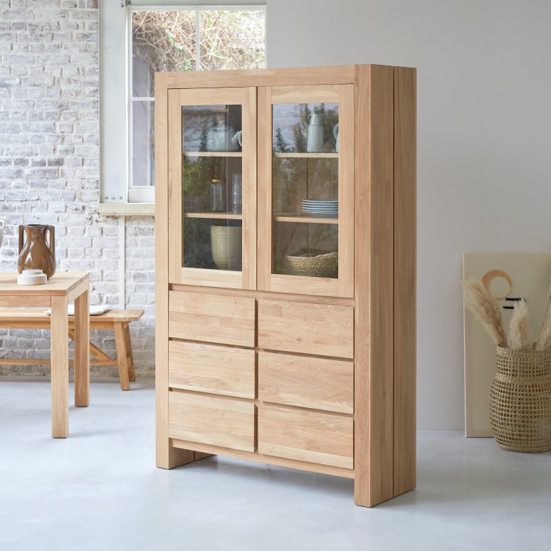 Eden - Geschirrschrank aus massivem Eichenholz