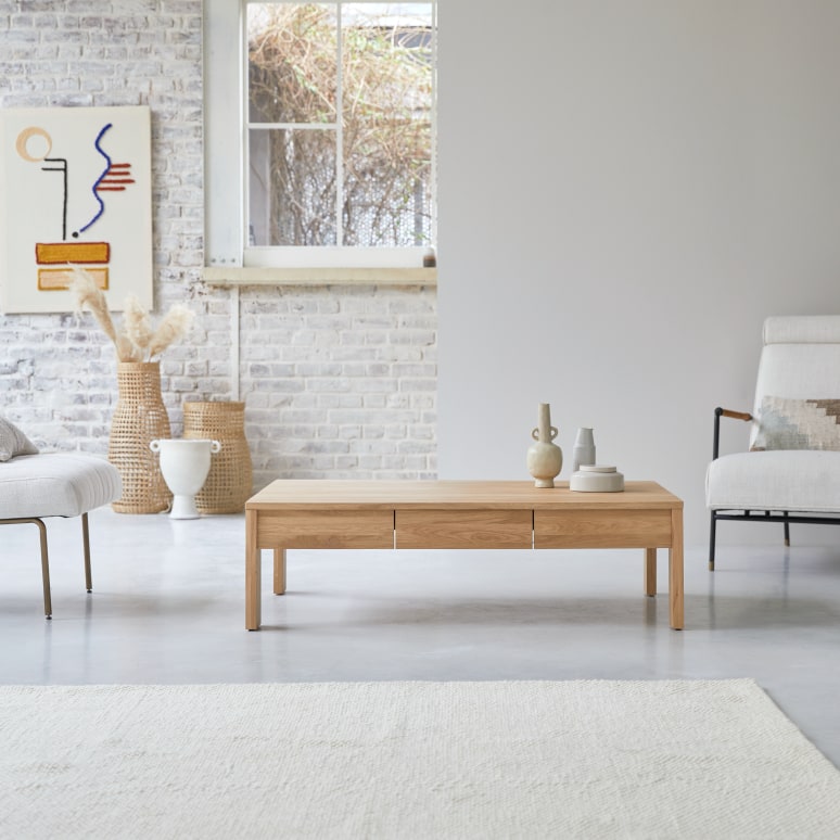 Eden - Rectangular solid oak coffee table