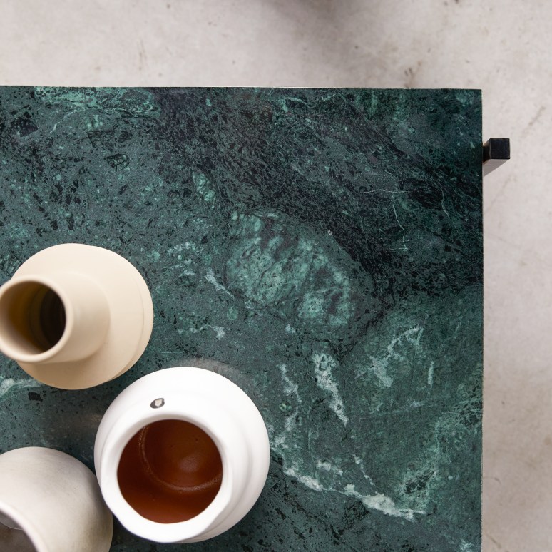 Edit - Massief acacia en marmeren salontafel