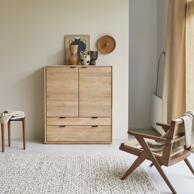 Senson - Solid oak storage wardrobe