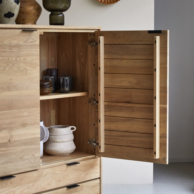 Senson - Armoire d'entrée en chêne massif