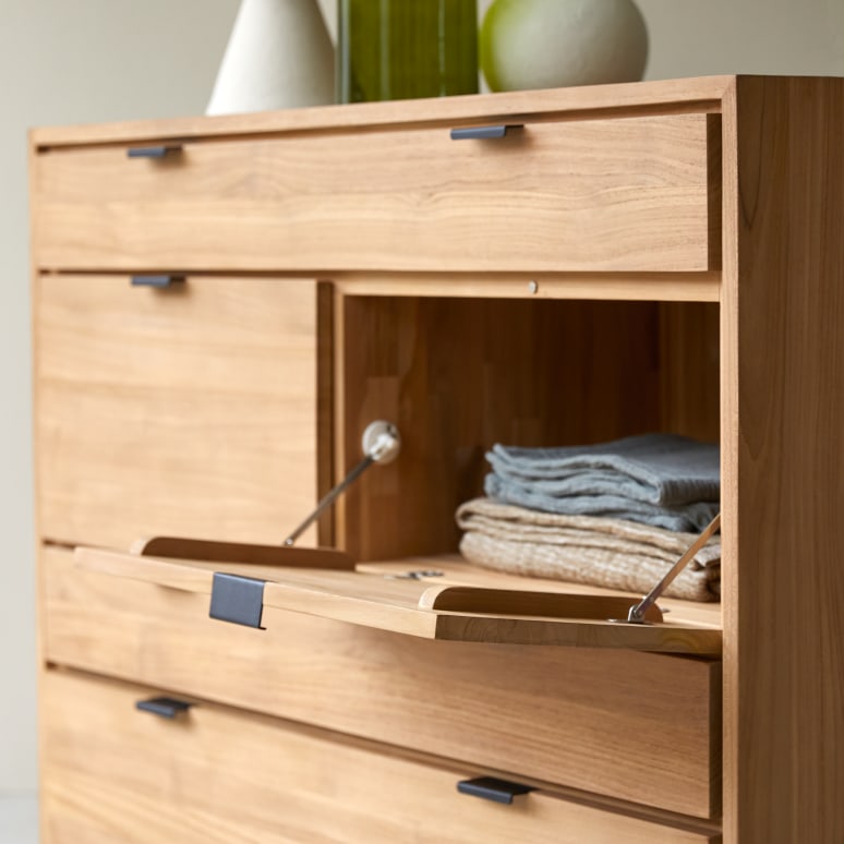 Senson - Solid teak chest of drawers