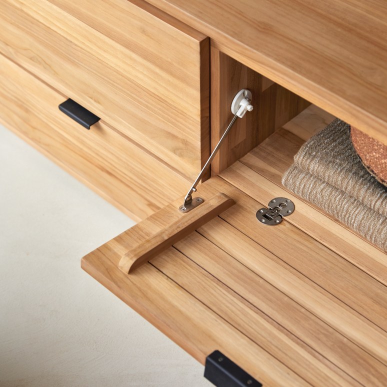 Senson - TV-Schrank aus massivem Teak 120 cm