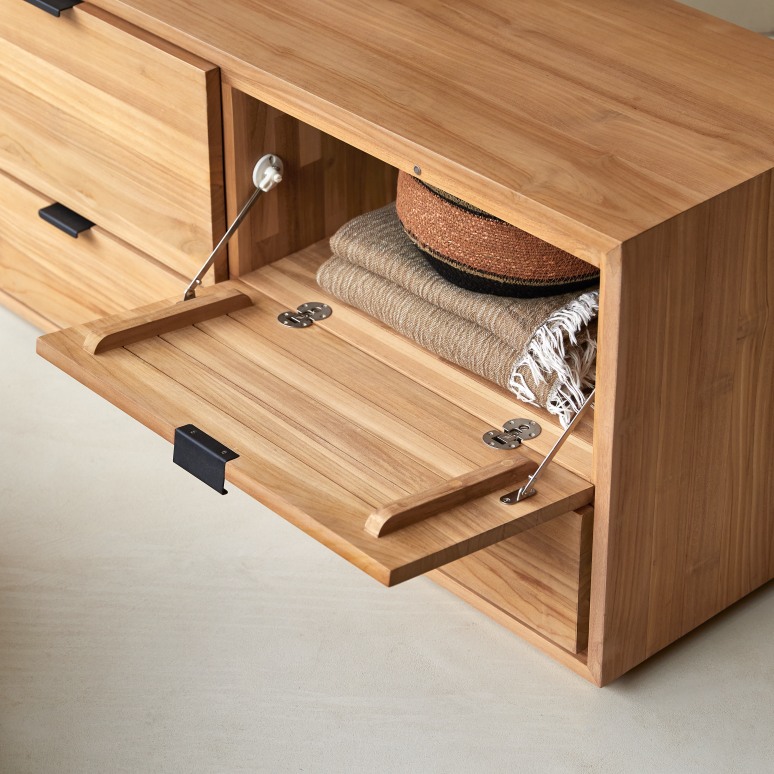 Senson - TV-Schrank aus massivem Teak 120 cm