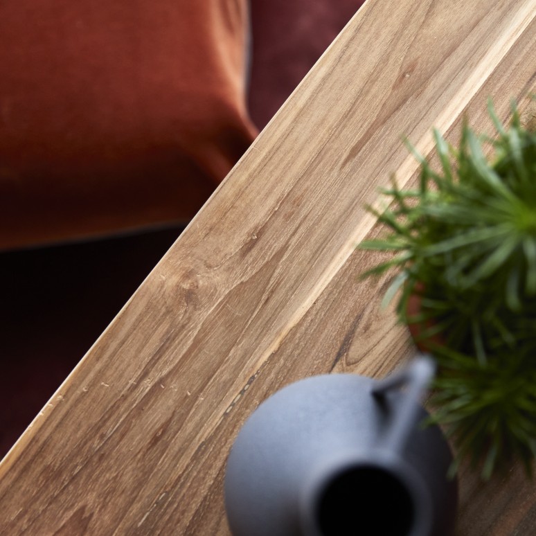 Adonis - Niedrige Konsole aus massivem Recycling-Teak