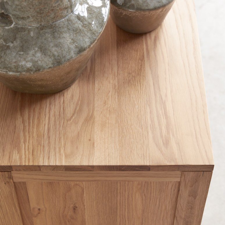 Oliver - Mueble para TV de roble macizo de 200 cm