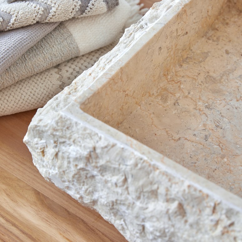 Scrula Slim - Lavabo in marmo cream