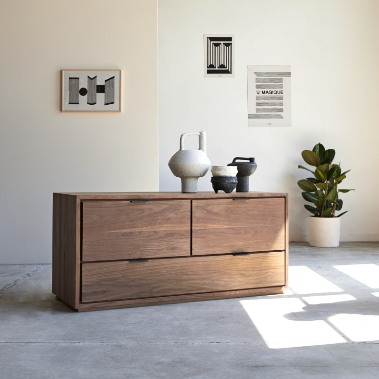 Senson - Massief notenhouten tv-meubel 120 cm