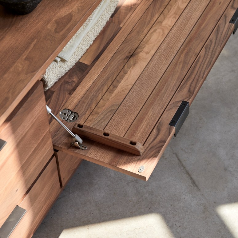 Senson - Mobile TV in legno di noce massello 180 cm