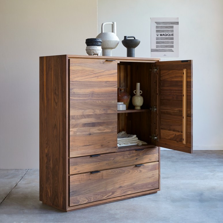 Senson - Hallway wardrobe in solid walnut