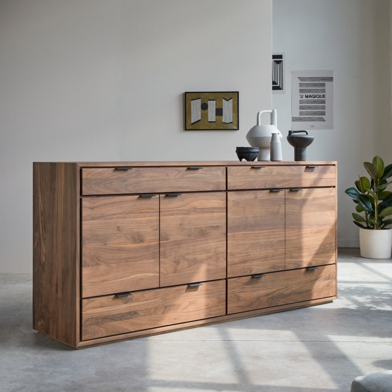Senson - Buffet en noyer massif 200 cm