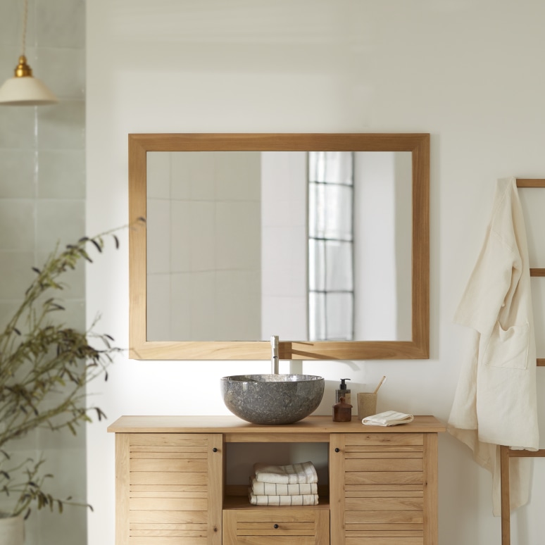 Tona - Solid Teak Mirror