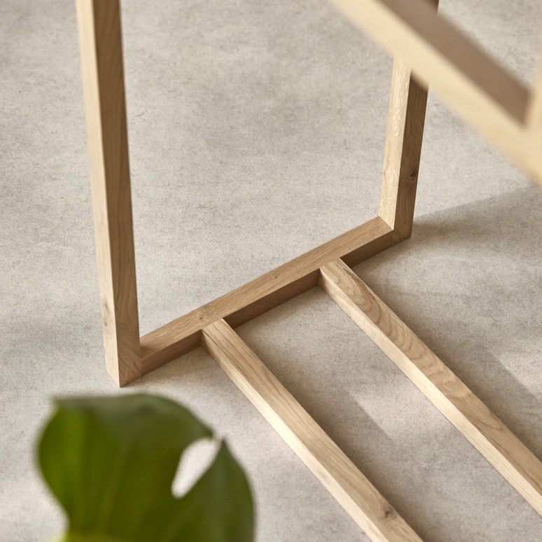 Clovis - Consolle in legno di quercia massello