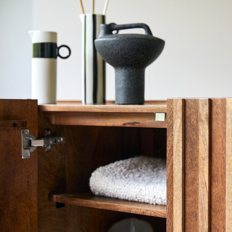 Milo - Solid mango wood sideboard, 164 cm