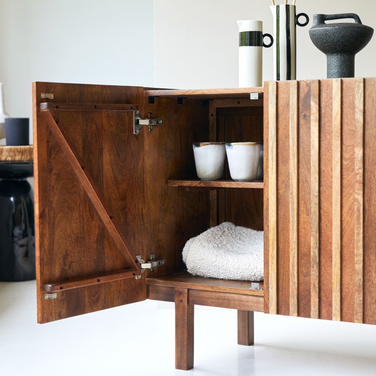 Milo - Buffet van massief mangohout 164 cm