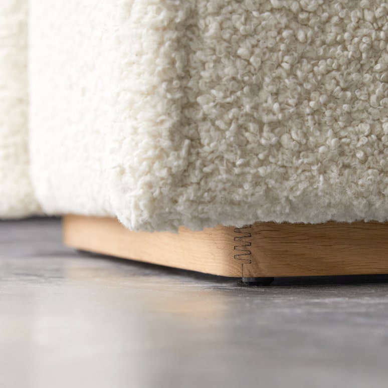 Sherpa - Sessel aus massiver Eiche mit-Bezug